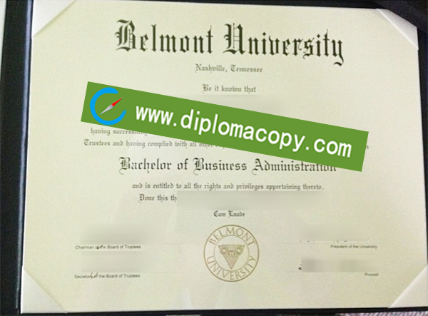 Belmont University degree, fake Belmont University diploma