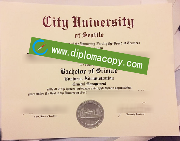 City University of Seattle diploma, fake City University of Seattle degree