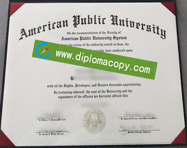 American Public University degree, APUS fake diploma