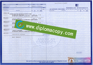 buy fake American University transcript