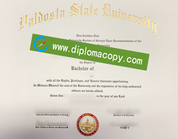 Valdosta State University diploma, fake Valdosta State University degree