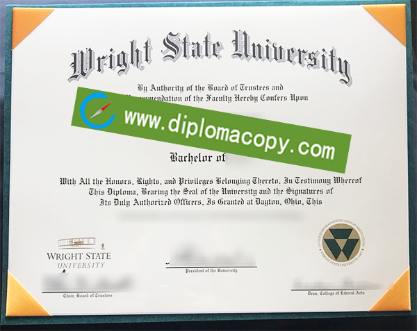 Wright State University degree, fake Wright State University diploma