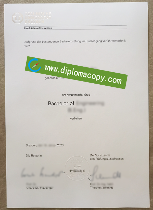 TU Dresden fake degree, Technische Universität Dresden diploma 