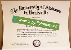 University of Alabama in Huntsville diploma