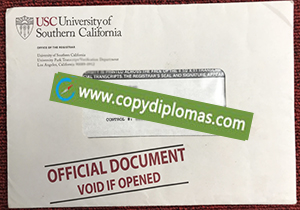 USC transcript envelope