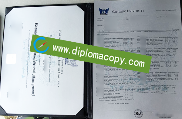 Capilano University degree, Capilano University transcript