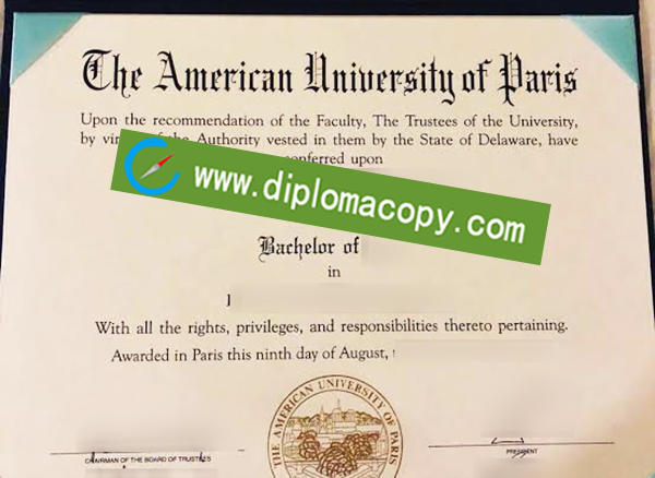 American University of Paris diploma, fake AUP degree