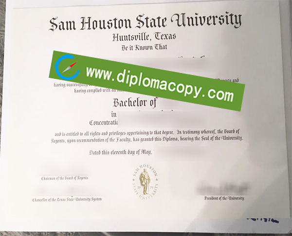 SHSU diploma, Sam Houston State University fake degree