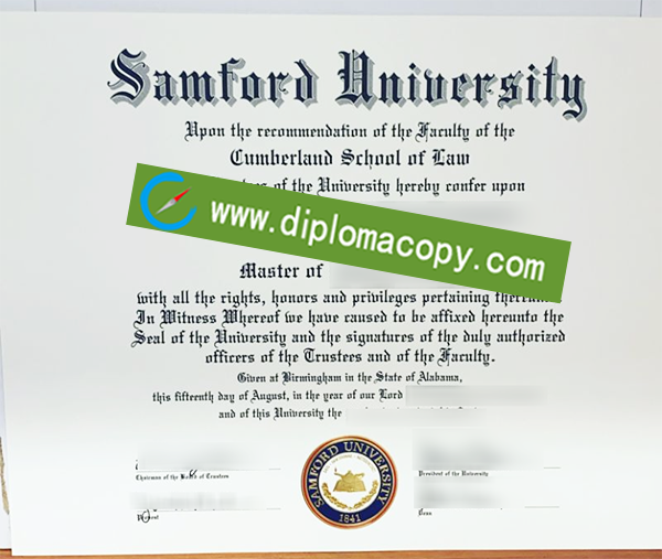 Samford University degree, Samford University fake certificate