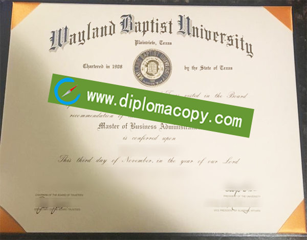 Wayland Baptist University diploma, fake WBU degree