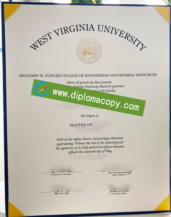 West Virginia University degree, WVU fake diploma