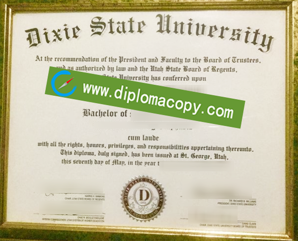 Utah Tech University diploma, Dixie State University degree