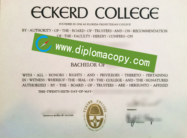 Eckerd College degree, fake Eckerd College diploma