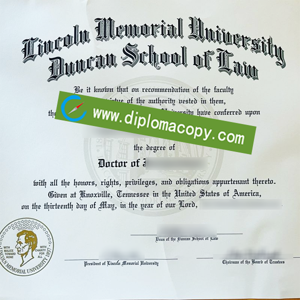 LMU degree, Lincoln Memorial University diploma