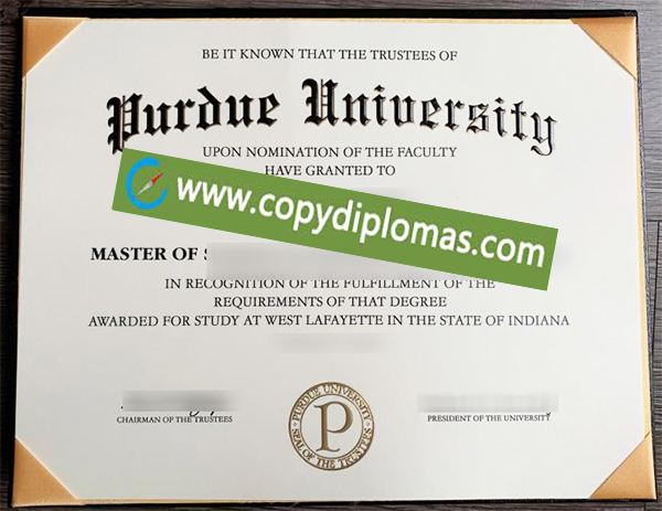 Purdue University diploma