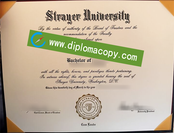 Strayer University diploma, Strayer University degree