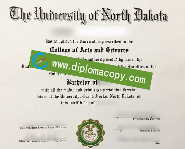 UND Diploma University of North Dakota Degree