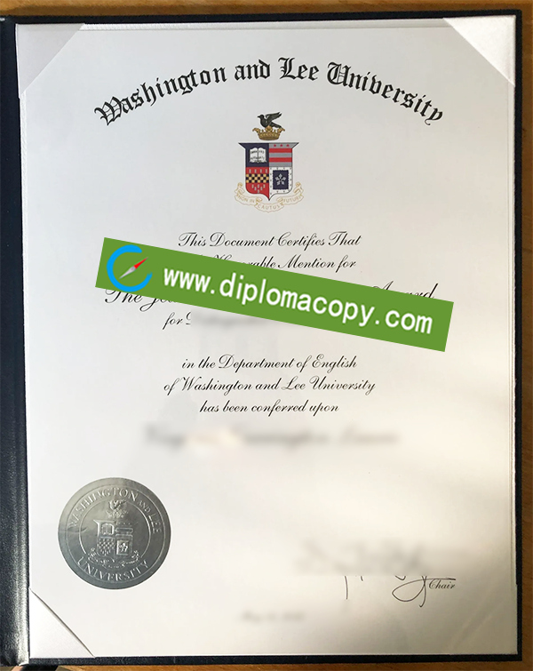 Washington and Lee University degree, Washington and Lee University diploma