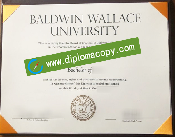 Baldwin Wallace University degree, Baldwin Wallace University diploma