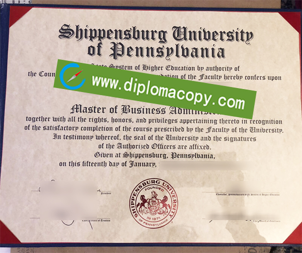 Shippensburg University degree, Shippensburg University diploma