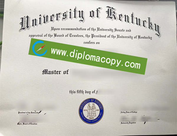 University of Kentucky degree, University of Kentucky diploma