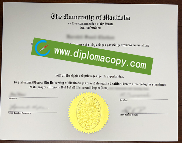 University of Manitoba degree, University of Manitoba diploma