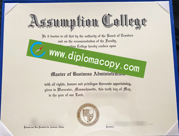 Assumption College diploma, Assumption College degree