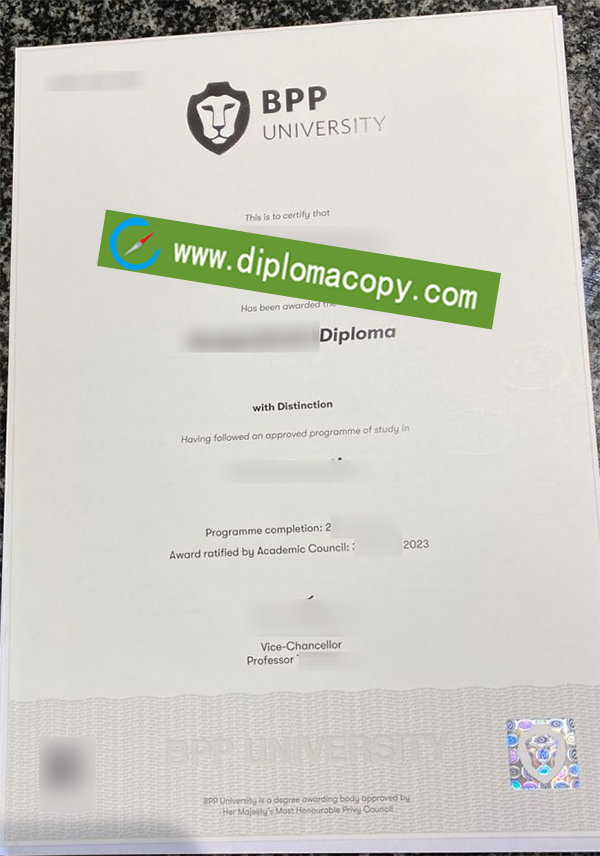 BPP University diploma, BPP degree