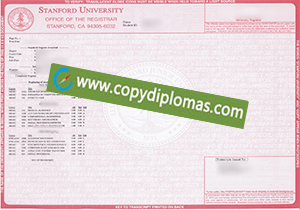 Stanford University transcript