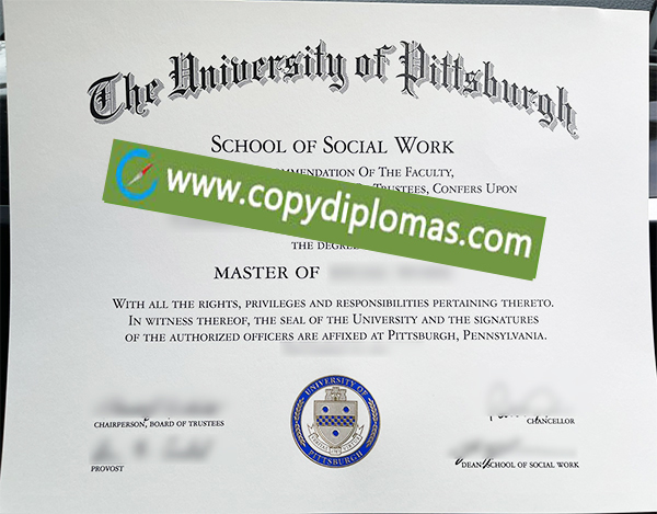 University of Pittsburgh diploma