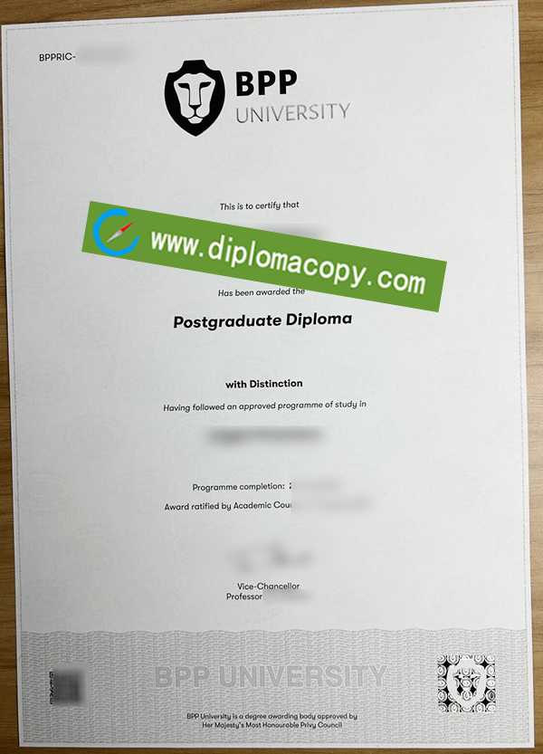 BPP University diploma, BPP university degree