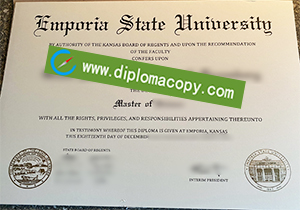 buy fake Emporia State University diploma