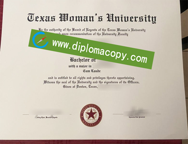 Texas Woman's University degree, TWU diploma