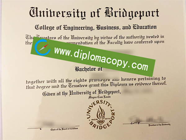 University of Bridgeport diploma, University of Bridgeport certificate