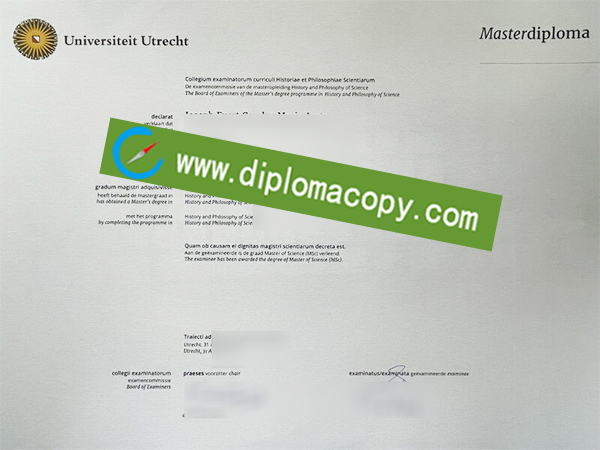 Utrecht University degree, Utrecht University diploma