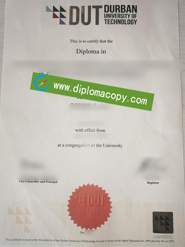 Durban University of Technology degree, Durban University of Technology diplom