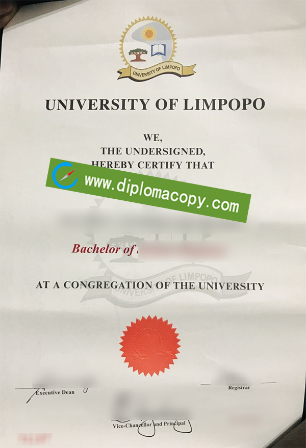 University of Limpopo diploma, University of Limpopo certificate