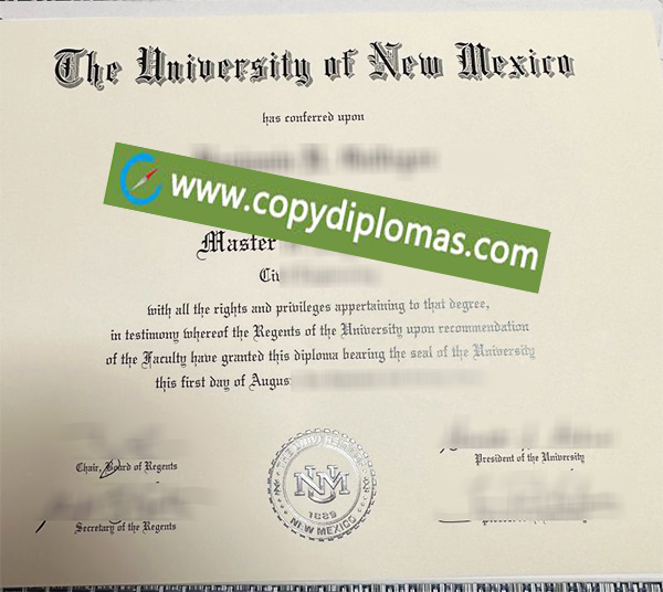 University of New Mexico diploma