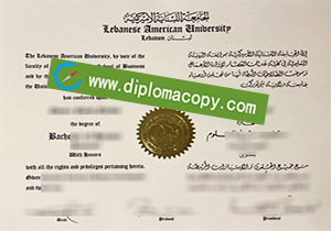 buy fake Lebanese American University diploma