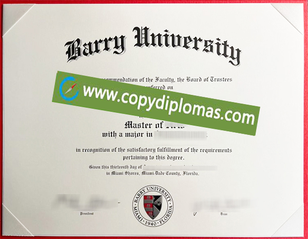 Barry University degree, Barry University diploma