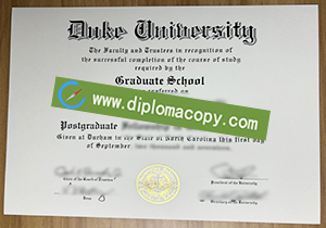 buy fake Duke University certificate