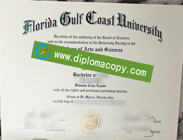 Florida Gulf Coast University degree, FGCU diploma