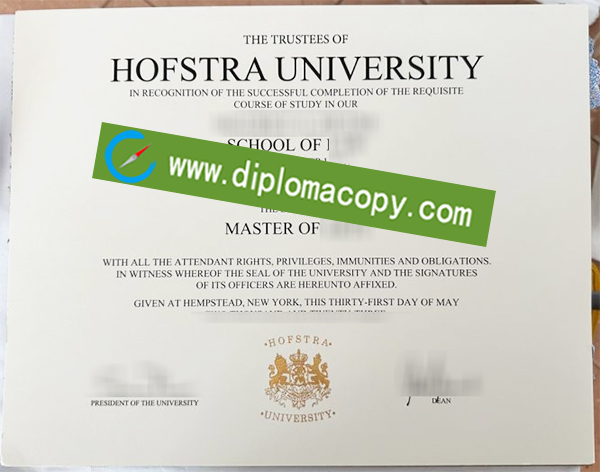 Hofstra University diploma, Hofstra University degree