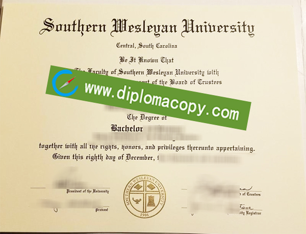 Southern Wesleyan University diploma, Southern Wesleyan University degree