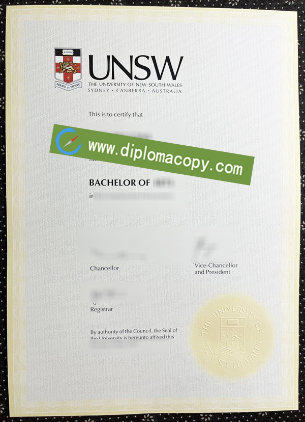 University of New South Wales diploma, UNSW degree