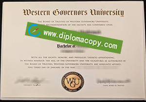 buy fake Western Governors University certificate