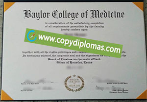 buy fake Baylor College of Medicine degree