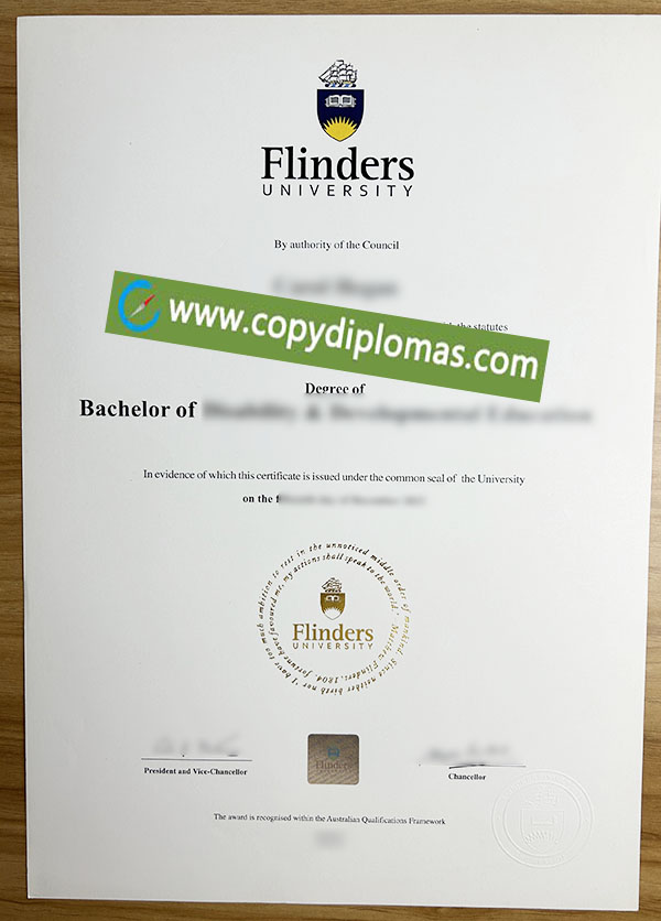 Flinders University certificate, Flinders University degree