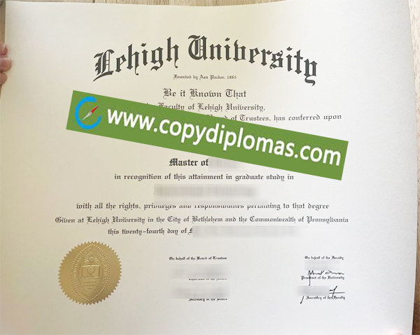 Lehigh University diploma, Lehigh University degree