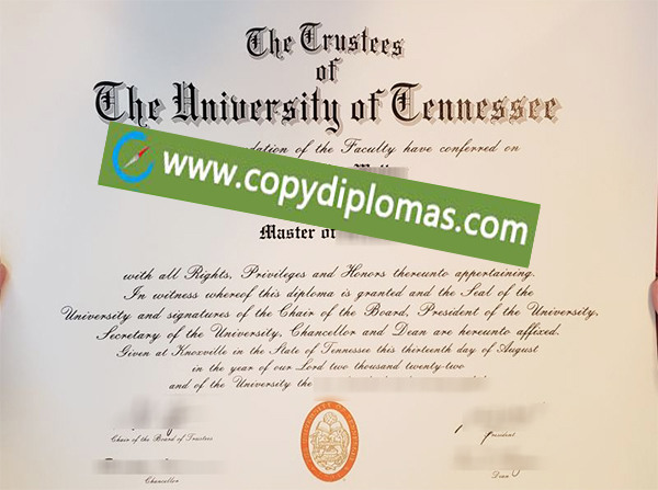 University of Tennessee degree, University of Tennessee diploma